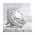 thumbnail image 3 of Ventilador de aire acondicionado con lámpara LED Control remoto Banco de energía USB recargable WEIHJMXG 3 velocidades, 3 of 5