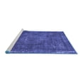 thumbnail image 2 of Ahgly Company Machine Washable Indoor Round Oriental Blue Industrial Area Rugs, 7' Round, 2 of 4