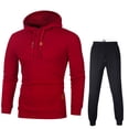 thumbnail image 4 of Fancifize Men's Casual Tracksuits 2 Piece Outfits Long Sleeve Hoodies Sweatshirts with Jogger Pants Set 2024 Fall Big&Tall Sweatsuit, 4 of 5