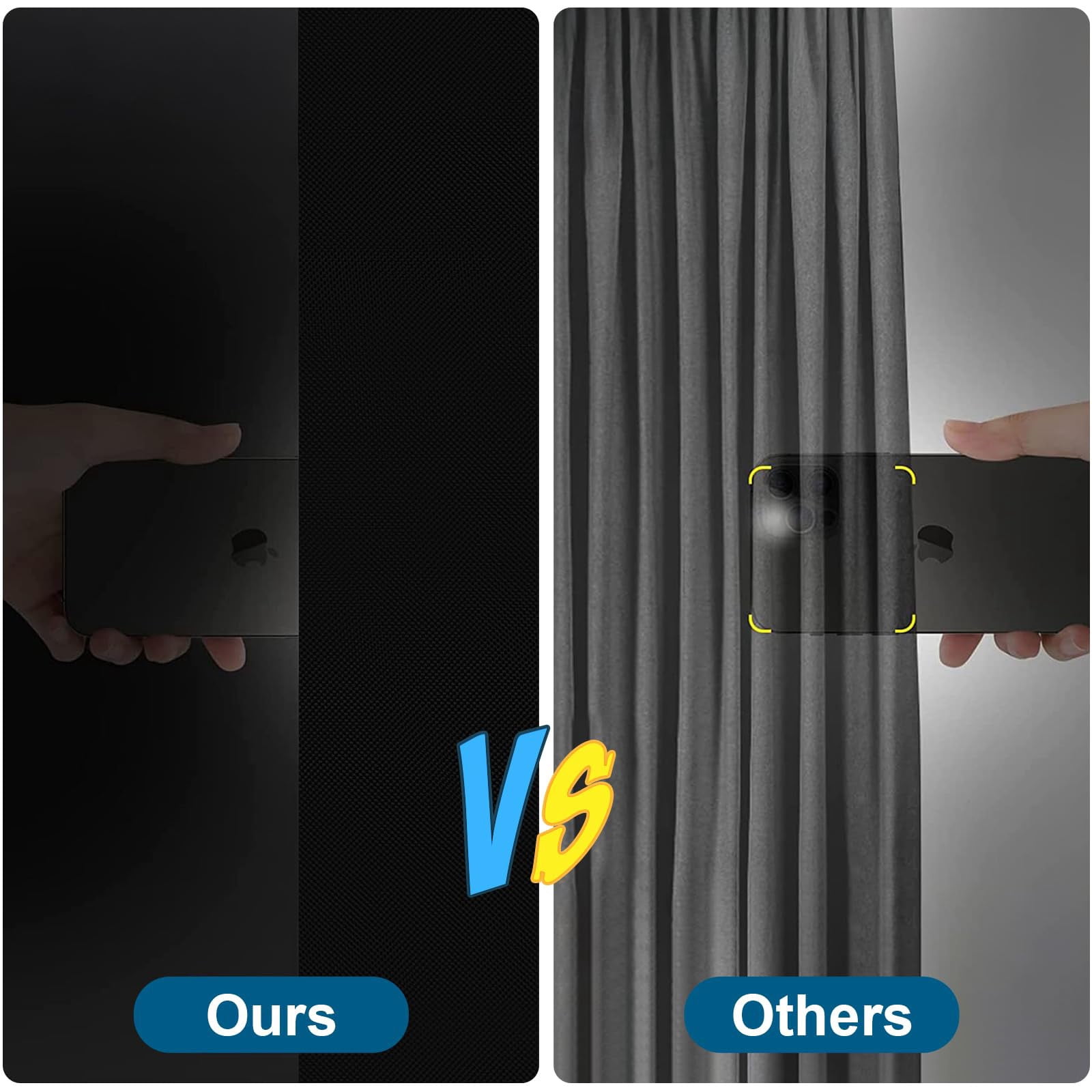 SOFTGAS 100% Blackout Curtains for Bedroom, Portable DIY Window Blinds, No Drill Window Shades & Blackout Blinds with Stickers & Tabs for Travel, Dorm Room, Media Room (157" x 57")