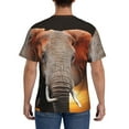 thumbnail image 2 of Naloa Elephant Sunset in Kenya Men's T-Shirt Sport T-shirt Men's Basic Tee Casual Men's Shirt, Round Neck, Short Sleeves - Medium, 2 of 5