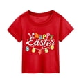 thumbnail image 2 of Girls Easter Outfits Cute Cartoon Bunny Shirt Toddler Boys Girls Happy Easter T Shirt Cute Bunny Cartoon Rabbit Graphic Tees Leisure Outdoor Wear Versatile T-shirts Summer Tops, 2 of 4