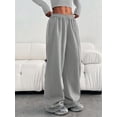 thumbnail image 4 of Women’s Casual Straight Leg Loose Elastic Waist Solid Color Long Pants, 4 of 6