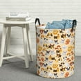 thumbnail image 3 of Laundry Basket, Cartoon Dog Puppy Waterproof Laundry Hamper With Padded Handles, Clothes Hamper For Laundry, Bedroom, Dorm, Towels, Laundry Bin Easy Storage, 3 of 8