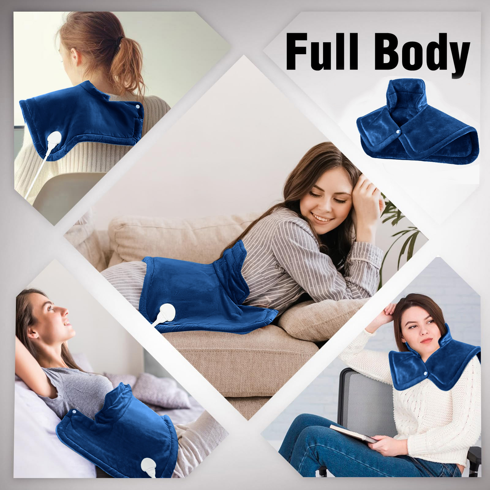 Heating Pad for Neck And Shoulders And Back, Valentines Day Gifts for Her Him Women Men Mom Wife, Heating Pad for Back, Multi Heat Settings, Timers Auto-Off, Large Neck Heating Pad, Local Warehouse
