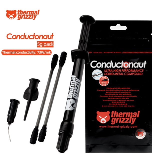 Conductonaut Liquid Metal Thermal Grease 73W/mk Thermal Paste CPU GPU Cooling Silicone Grease C 5g