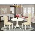 thumbnail image 4 of East West Furniture Hartland 3-piece Wood Dining Set in Linen White, 4 of 4