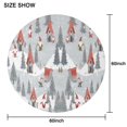 thumbnail image 6 of Gray Christmas Gnome Village Pattern Round Tablecloth 60"x60",Wrinkle Wipeable Table Cloth for Kitchen Dining Room Picnic Patio Party, 6 of 6
