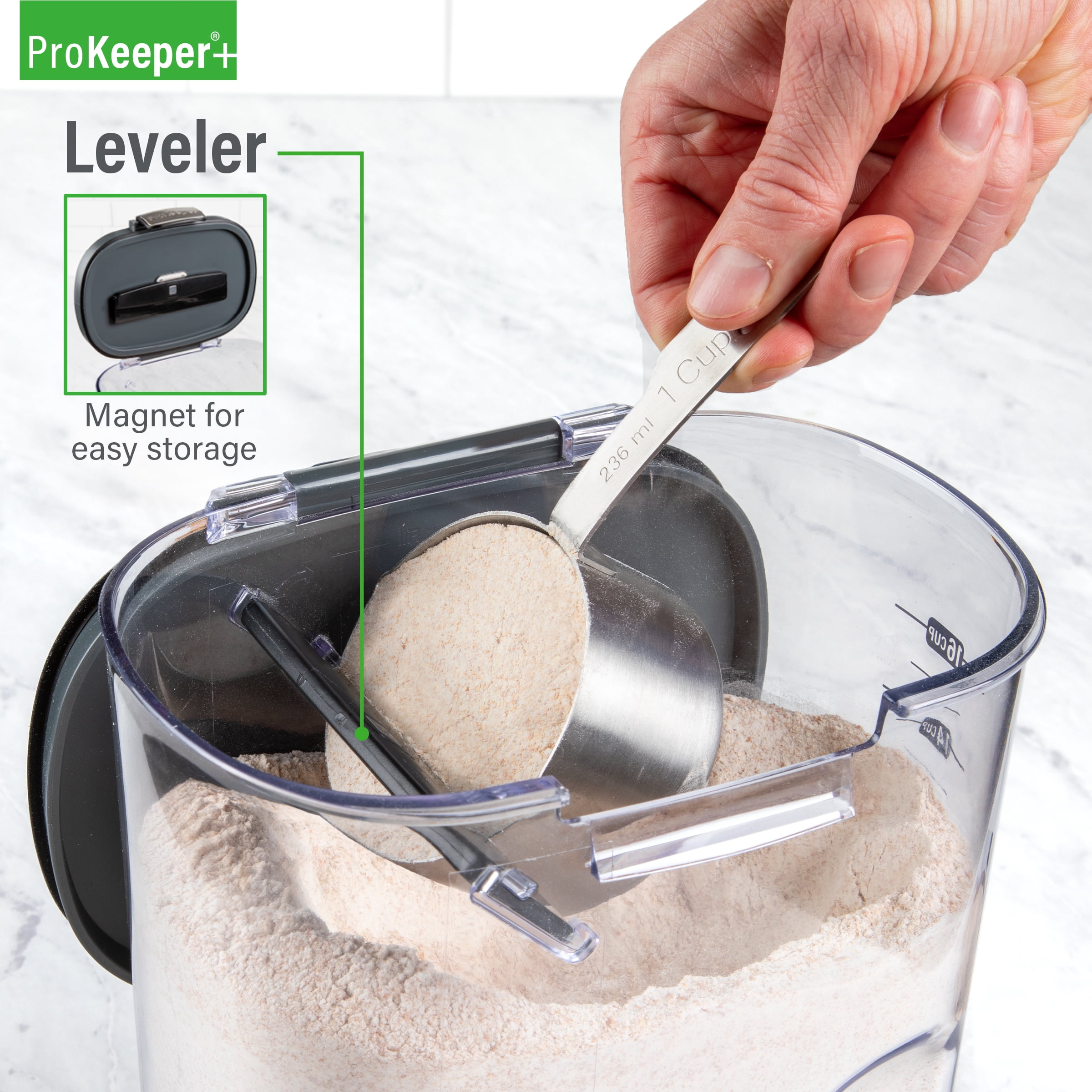 ProKeeper+ 9-Piece Baker's Storage Container Set with Airtight Seal for Pantry Organization
