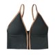 thumbnail image 5 of Chaleco de belleza con cremallera frontal en V profundo, tirantes en la espalda con almohadilla para el pecho, ropa interior deportiva de yoga con forma de U corta para mujer, 5 of 5