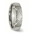 thumbnail image 5 of Titanium Criss-cross Design 6mm Brushed and Polished Band, 5 of 11