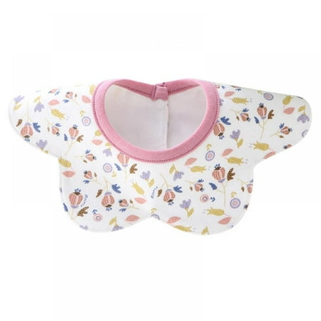 

360 Degrees Rotating Baby Bibs Cute Floral Print Cotton Saliva Towel Baby Bibs