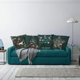 thumbnail image 2 of Fundas de cojín navideñas elegantes y verdes, fundas de almohada decorativas de terciopelo con diseño de piel de melocotón y mensaje Feliz Año Nuevo, 45 cm x 45 cm, 4 unidades, 2 of 4