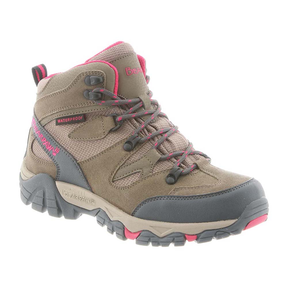 Bearpaw Women's Corsica Hiking Boots Tan Suede Nylon Memory Foam Rubber