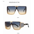 thumbnail image 2 of Gafas de sol de una pieza con montura plana retro de gran tamaño para mujer, 2 of 4