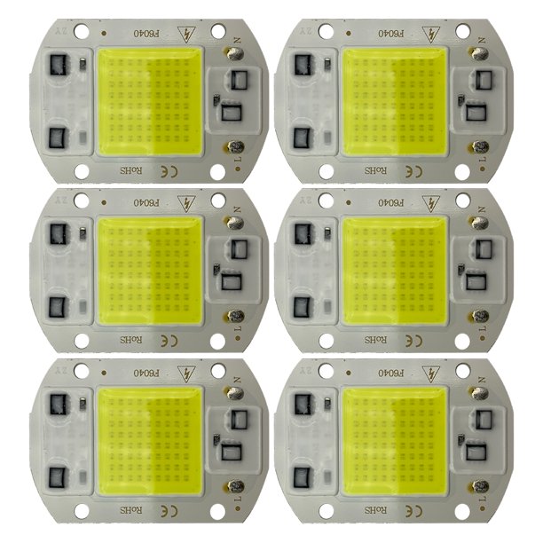 Lámpara Inundación Bricolaje Chips Al Aire Libre 20/30/50W 110/220V Chip LED 6 Piezas COB BEAD Brillo Compacto Portátil para Acampar