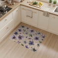 thumbnail image 2 of ODIKA 3'x5' Lavender Watercolor Floral Design Washable Accent Rug Artistic Botanical Blooms With Scattered Petals Contemporary Style Graphics Pet Friendly, Non-Shedding Mat for Bedside, Nursery Room, 2 of 7