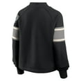 thumbnail image 5 of Women's Fanatics Black Las Vegas Raiders Oversized Hometown Toss Sweep Mock Neck Pullover, 5 of 5