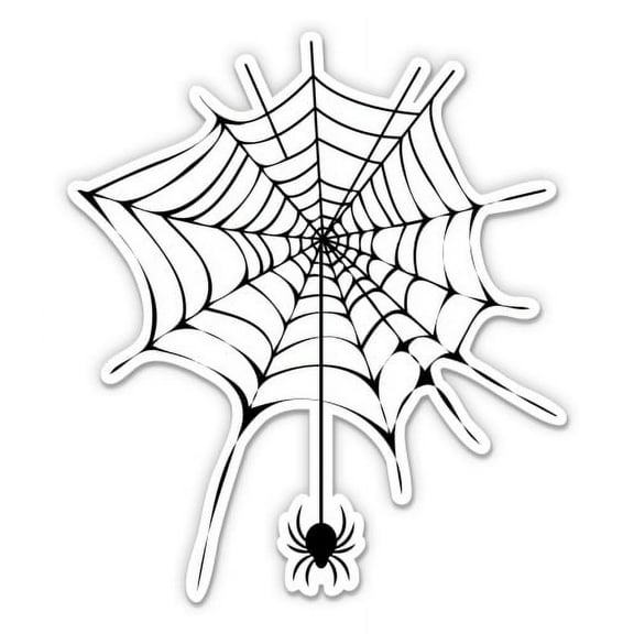 Spider Web - 3" Vinyl Sticker - For Car Laptop I-Pad Phone Helmet Hard Hat - Waterproof Decal