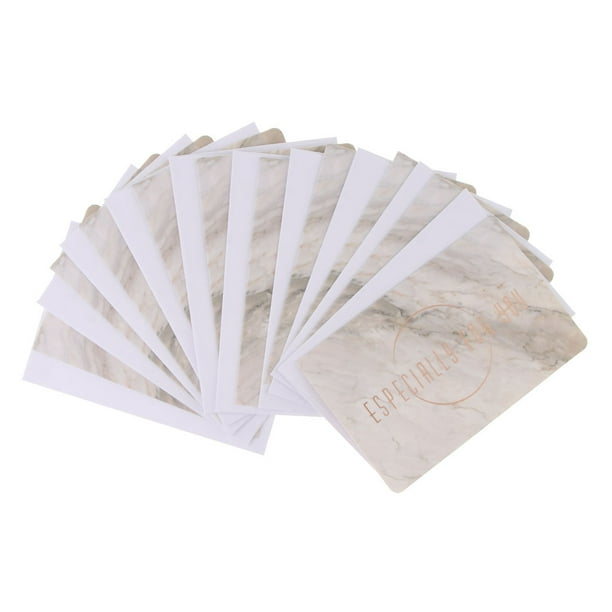 10pcs Tarjetas de Agradecimiento Tarjetas de Felicitación de Mármol Tarjeta de Notas Interior especialmente para usted