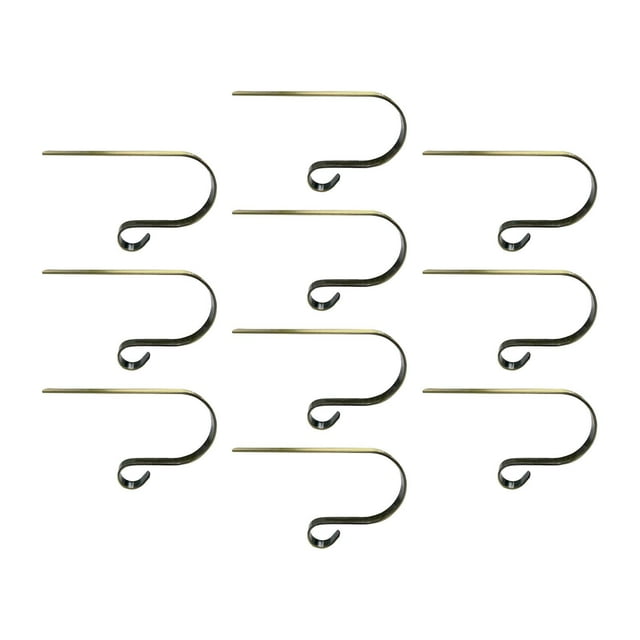 segolike 10 Pieces Christmas Stocking Holders Multifunctional Stocking Hangers for Mantel Bronze