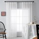 thumbnail image 1 of Cortinas transparentes, 2 paneles, cortina de gasa con textura fina para sala de estar, tratamientos modernos de tul con filtrado de luz, cortinas plisadas, 1 of 4