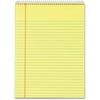 TOPS Docket Perforated Wirebound Legal Pads - Letter 70 Sheets - Wire Bound - 0.34" Ruled - 16 lb Basis Weight - 8 1/2" x 11" - 11" x 8.5" - Canary Paper - Perforated, Hard Cover, Spiral Lock, Stiff-b