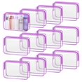 thumbnail image 1 of Bolsa de maquillaje TISRATOK, violeta transparente, 12 unidades, para viajes de mujer, 1 of 7
