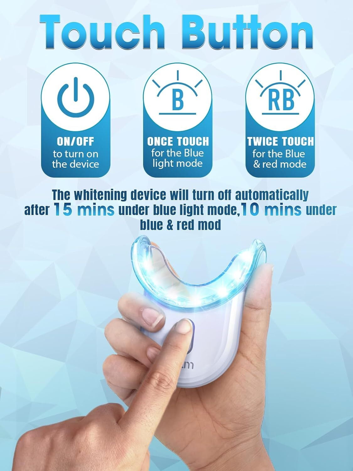 Teeth Whitening Kit with Gel Pen - Ollm Teeth Whitener with 32X LED Light,35% Carbamide Peroxide,3 Gel Syringes,10-Minute Fast Whitening , dental whitening treatment