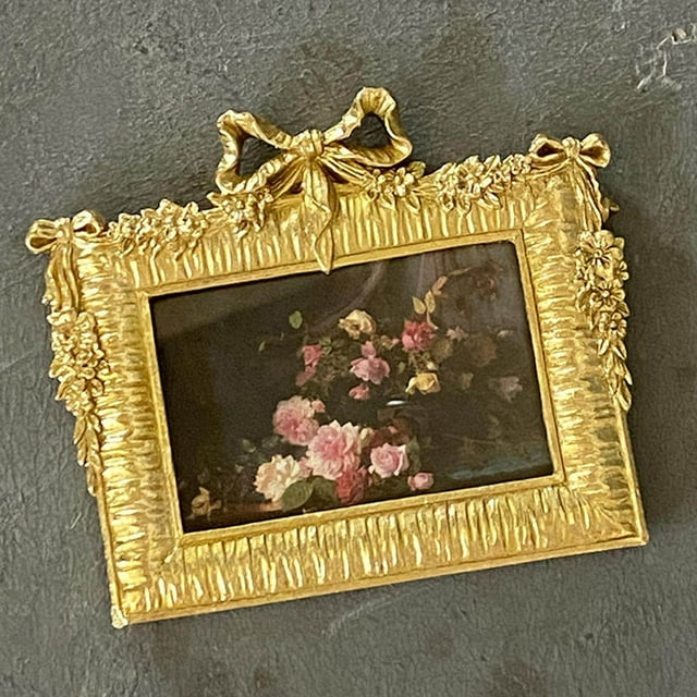 Photo Frame Picture Holder Home Rustic Family Frame Picture Photo Frame Art Ornate Decor Embossed Rectangle for Crafts Rustic Gift Wedding