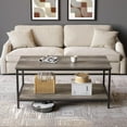 thumbnail image 2 of Modern Farmhouse Coffee Table with Storage - 2-Tier Living Room Table, 2 of 7