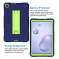 thumbnail image 3 of Dteck Case for Samsung Galaxy Tab A 8.4" SM-T307 (2020 Released),Shockproof Armor Rugged Rubber Case Hybrid Hard PC Protective Stand Cover (Without Built-in Screen Protector),Navy+Olivine, 3 of 6
