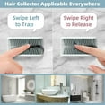 thumbnail image 4 of Hair Catcher, Hair Trap for Shower Drain, Reusable Shower Wall Hair Collector, Snare, and Drain Protector, Silicone Hair Grabber for Bathroom Bathtub (White), 4 of 14