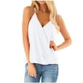 thumbnail image 2 of Wiyuqeen Spaghetti Strap Deep V Neck Tank Tops Womens Elegant Flowy Sleeveless Blouses Basic Loose Solid Color Camisoles Lightweight Summer Tees, 2 of 8