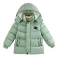 thumbnail image 1 of Boys Winter Down Jacket Thickened Warm Coat Fashionable Short Style Outerwear Cold Weather, 1 of 5