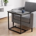 thumbnail image 4 of C Shape Metal Frame End Table 2 PCS, Sofa Table TV Tray Table for Living Room,Side Table for Bedroom (Gray), 4 of 13