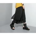 thumbnail image 2 of Women's Loose Fit Wide Leg Pants with Side Pockets for Casual Lounge Wear Culottes Style GY2416 Black L, 2 of 5