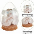 thumbnail image 3 of 1 Pc Egg Glass Display Dome Cloche 3.19x4.53 Inch Cloche Bell Jar Terrarium with Cork Base Decorative Display Dome Case for Plants Flower Christmas Display Decoration Clear DIY, 3 of 7