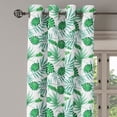 thumbnail image 2 of Ambesonne Polynesian Grommet Curtain, Watercolor Leafage, 50" x 84", Green and Almond Green, 2 of 6