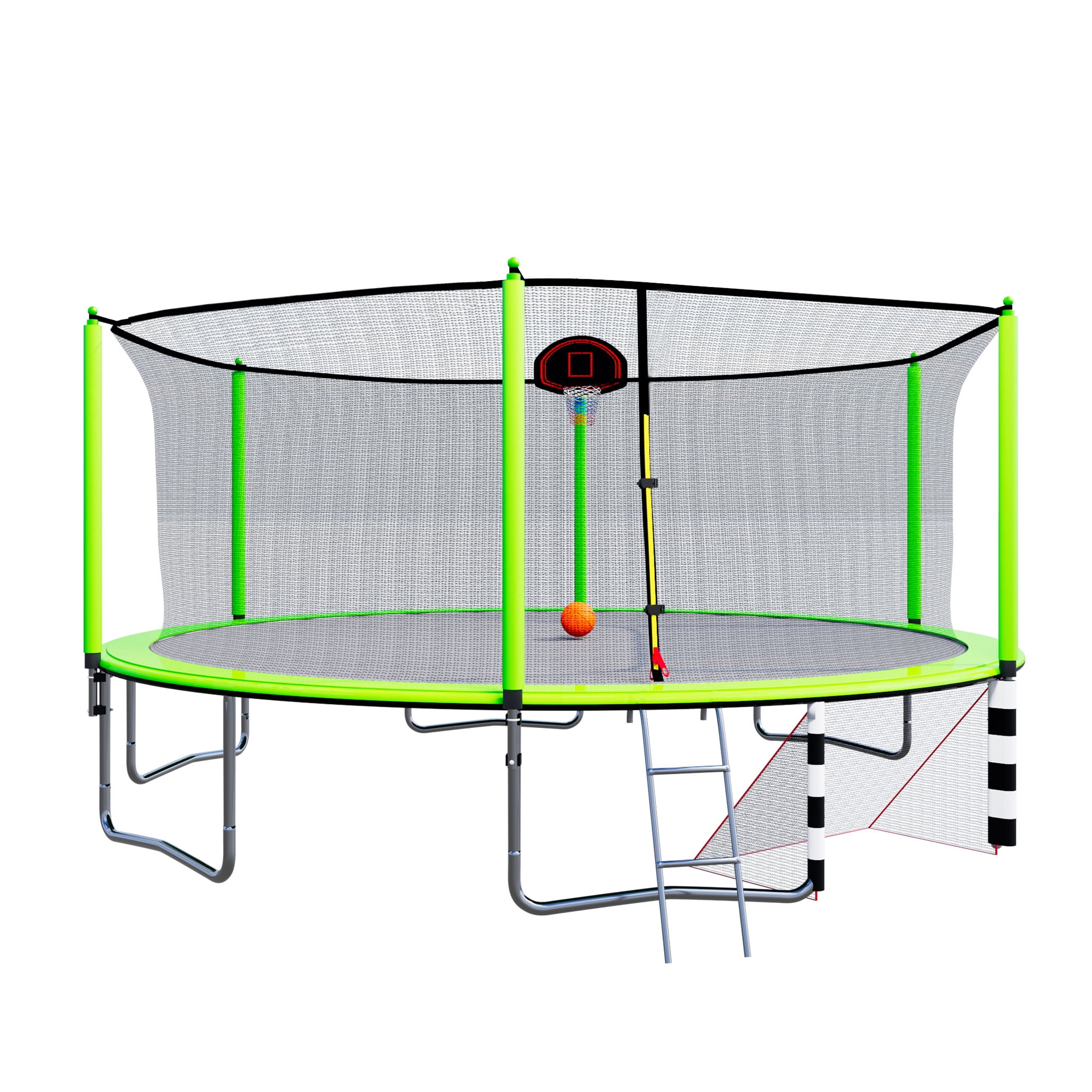 SkyBound 16ft Recreation Trampoline with Enclosure Outdoor Trampoline for Kids Adults ASTM Approved,Green - Walmart.com