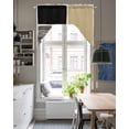 thumbnail image 4 of Beige Swag Valances for Windows, Small Curtains Drapes, Modern Abstract Art Farmhouse Striped Kitchen Window Curtains Over Sink Rod Pocket Window Treatment Valance for Bedroom/Bathroom 56"x36", 4 of 5