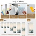 thumbnail image 6 of Mountains Window Privacy Film, Farmhouse Forest Nature Trees Landscape Static Cling UV Sun Blocking Heat Control Window Tint Day and Night, Non-Adhesive One Way Windows Privacy Cover 35.4''x78.7'', 6 of 7