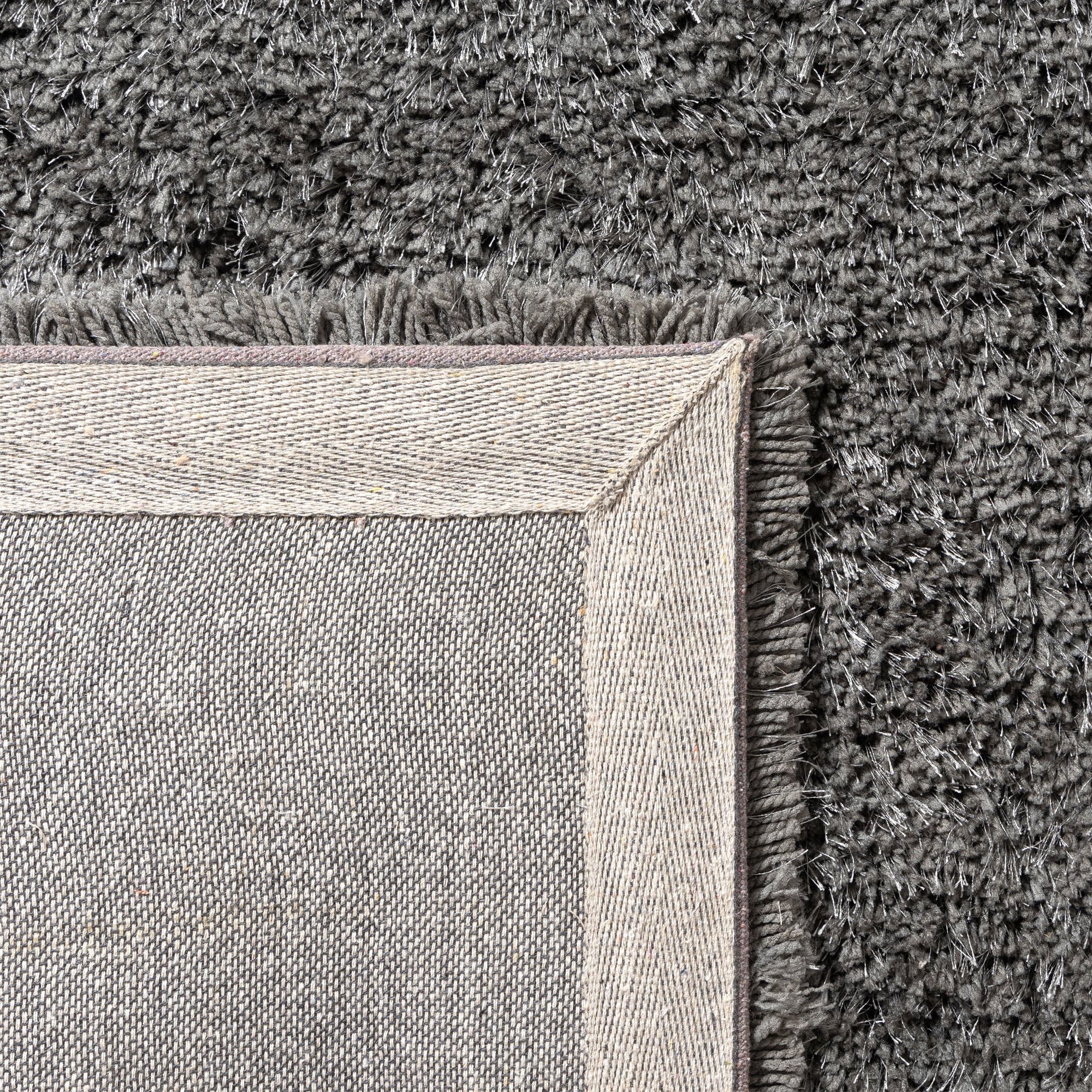 Ox Bay Onyx 7'6" x 9'6" Charcoal Shag Ultra-Plush Indoor Area Rug