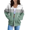 thumbnail image 2 of AGWOLF Full Zip Up Sweatshirts for Women Oversized Cradient Hooded Jacket Coat Tredy Cardigan Long Sleeve Tops with Pocket, 2 of 5