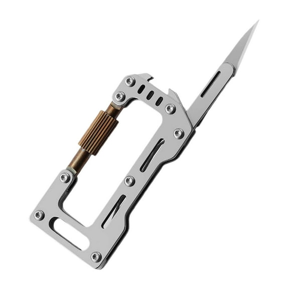 MixMart Multifunctional Pocket Knife Keychain, Compact Utility EDC Tool, Small Multi-tool with Knife, Bottle Opener, Screwdriver, Keychain Carry