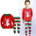 thumbnail image 1 of Conjunto de pijamas de algodón para niños y niñas, ropa de dormir de manga larga, de buena calidad, para Navidad, novedad, 1 of 4