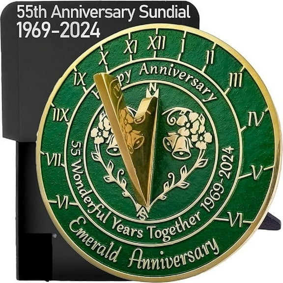Anniversary Sundial Gift For 55th Emerald Wedding Anniversary In 2024