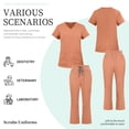 thumbnail image 5 of VIAOLI Women's Medical Scrubs Set - Quick Dry V-Neck Top with Pants, Multiple Pockets, Adjustable Drawstring, 10 colors, 5 of 6
