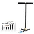 thumbnail image 1 of Amdohai 3 Stage Portable Hand Operated Tire Pump Mini High Pressure Inflator For Car Bicycle Basketball Cycling Accessory Air Pump with Barometer, 1 of 7
