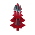 thumbnail image 3 of Toystoory 4 unidades/juego de soporte para cubiertos de Navidad, chimenea, de pared, centro de , tenedor, cuchara, almacenamiento, bolsa de tela, Kits de decoración para fiestas Rojo, 3 of 6